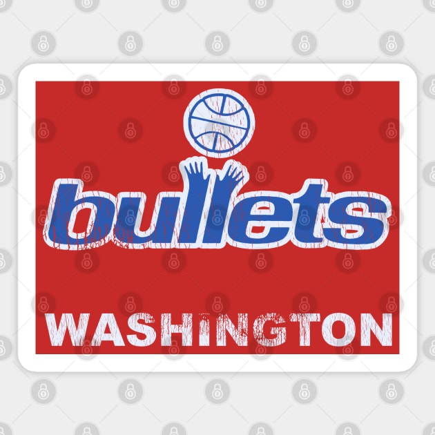 Bullets Defunct Basketball Design Magnet by darklordpug